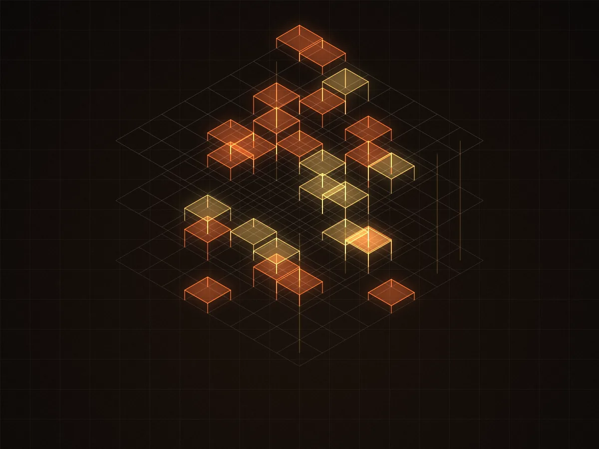 Abstract isometric grid of stacked modules